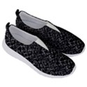 Pixel Grid Dark Black And White Pattern No Lace Lightweight Shoes View3