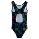 Apples Honey Honeycombs Pattern Kids  Cut-Out Back One Piece Swimsuit View2