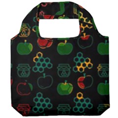 Apples Honey Honeycombs Pattern Foldable Grocery Recycle Bag