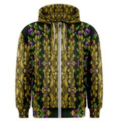 Fanciful Fantasy Flower Forest Men s Zipper Hoodie