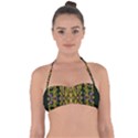 Fanciful Fantasy Flower Forest Halter Bandeau Bikini Top View1