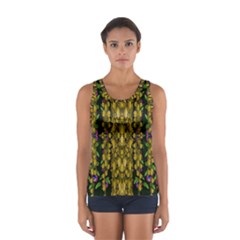 Fanciful Fantasy Flower Forest Sport Tank Top  by pepitasart