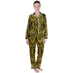 Fanciful Fantasy Flower Forest Satin Long Sleeve Pajamas Set by pepitasart