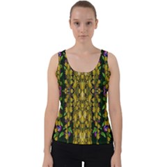 Fanciful Fantasy Flower Forest Velvet Tank Top by pepitasart