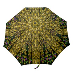 Fanciful Fantasy Flower Forest Folding Umbrellas by pepitasart