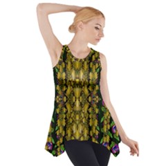 Fanciful Fantasy Flower Forest Side Drop Tank Tunic by pepitasart