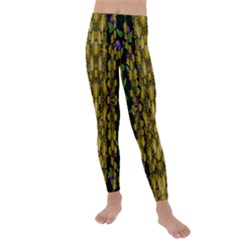 Fanciful Fantasy Flower Forest Kids  Lightweight Velour Leggings by pepitasart