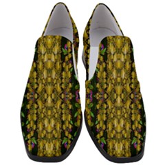 Fanciful Fantasy Flower Forest Women Slip On Heel Loafers by pepitasart