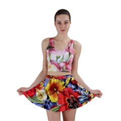 Flower Pattern Mini Skirt by CoshaArt