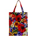 Flower Pattern Zipper Classic Tote Bag View1