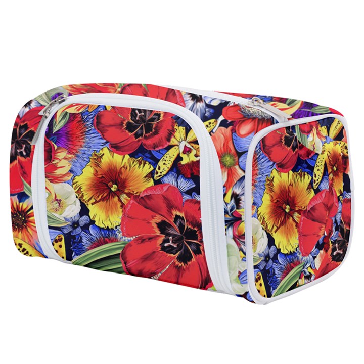 Flower Pattern Toiletries Pouch