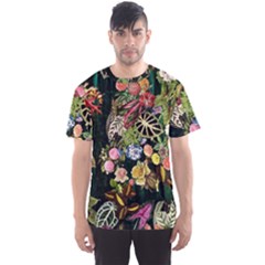 Tropical Pattern Men s Sport Mesh Tee