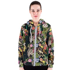 Tropical Pattern Women s Zipper Hoodie by CoshaArt