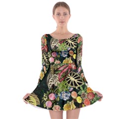 Tropical Pattern Long Sleeve Skater Dress by CoshaArt