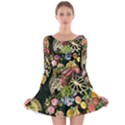 Tropical Pattern Long Sleeve Skater Dress View1