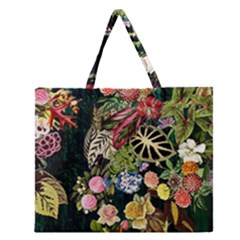 Tropical Pattern Zipper Large Tote Bag by CoshaArt