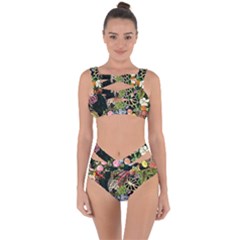 Tropical Pattern Bandaged Up Bikini Set  by CoshaArt