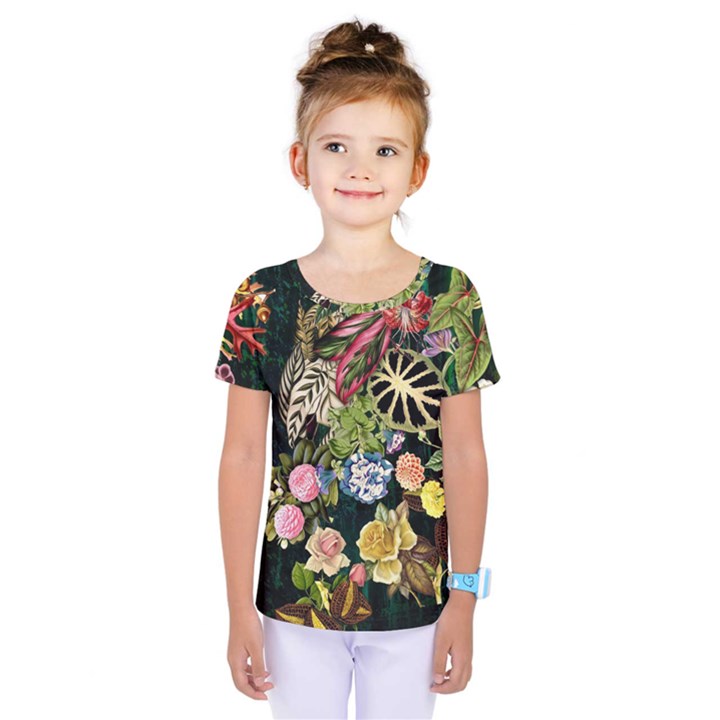 Tropical Pattern Kids  One Piece Tee