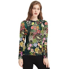 Tropical Pattern Women s Long Sleeve Rash Guard by CoshaArt