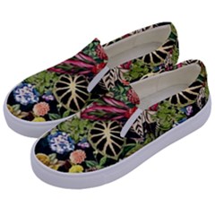 Tropical Pattern Kids  Canvas Slip Ons by CoshaArt