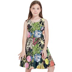 Tropical Pattern Kids  Skater Dress by CoshaArt