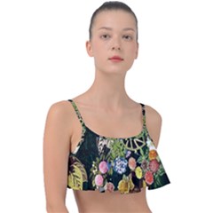 Tropical Pattern Frill Bikini Top by CoshaArt