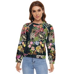 Tropical Pattern Women s Long Sleeve Raglan Tee