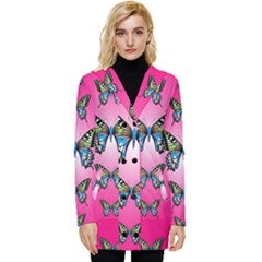 Butterfly Button Up Hooded Coat  by Dutashop