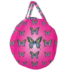 Butterfly Giant Round Zipper Tote by Dutashop