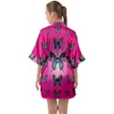 Butterfly Half Sleeve Satin Kimono  View2