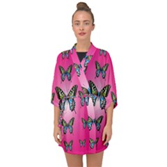 Butterfly Half Sleeve Chiffon Kimono