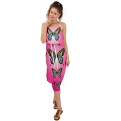 Butterfly Waist Tie Cover Up Chiffon Dress