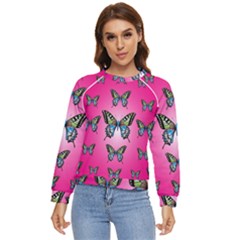 Butterfly Women s Long Sleeve Raglan Tee