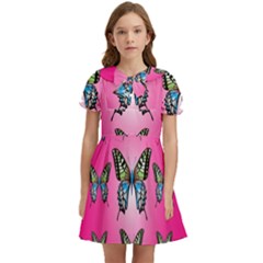 Butterfly Kids  Bow Tie Puff Sleeve Dress by Dutashop