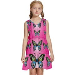 Butterfly Kids  Sleeveless Tiered Mini Dress by Dutashop