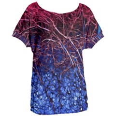 Autumn Fractal Forest Background Women s Oversized Tee by Amaryn4rt