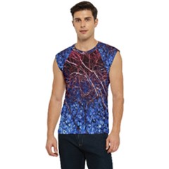 Autumn Fractal Forest Background Men s Raglan Cap Sleeve Tee by Amaryn4rt