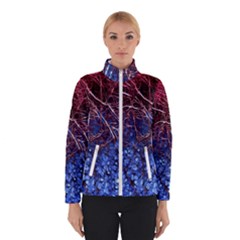 Autumn Fractal Forest Background Women s Bomber Jacket by Amaryn4rt