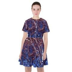 Autumn Fractal Forest Background Sailor Dress by Amaryn4rt