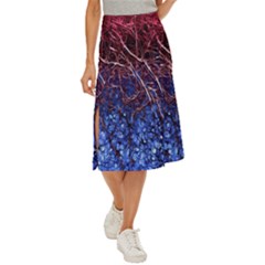 Autumn Fractal Forest Background Midi Panel Skirt