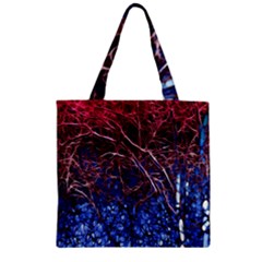 Autumn Fractal Forest Background Zipper Grocery Tote Bag by Amaryn4rt