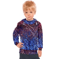 Autumn Fractal Forest Background Kids  Hooded Pullover by Amaryn4rt