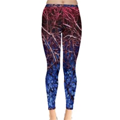 Autumn Fractal Forest Background Inside Out Leggings by Amaryn4rt