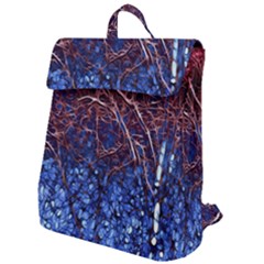 Autumn Fractal Forest Background Flap Top Backpack