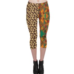 Abbey Abstract Safari Safari Safari Pop Tropical Girls 2 With Texture Capri Leggings  by MickiRedd