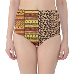 Abbey Abstract Safari Safari Safari Pop Tropical Girls 2 With Texture Classic High-waist Bikini Bottoms by MickiRedd