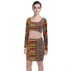 Abbey Abstract Safari Safari Safari Pop Tropical Girls 2 With Texture Top And Skirt Sets