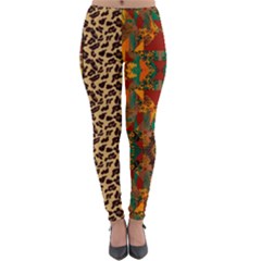 Abbey Abstract Safari Safari Safari Pop Tropical Girls 2 With Texture Lightweight Velour Leggings