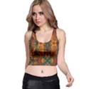 Red Abbey Abstract Animal Print Racer Back Crop Top View1