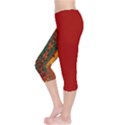 Red Abbey Abstract Animal Print Capri Leggings  View3